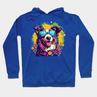 Peaceful Paws: Border Collie Pacifist Hoodie